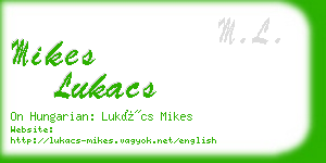 mikes lukacs business card